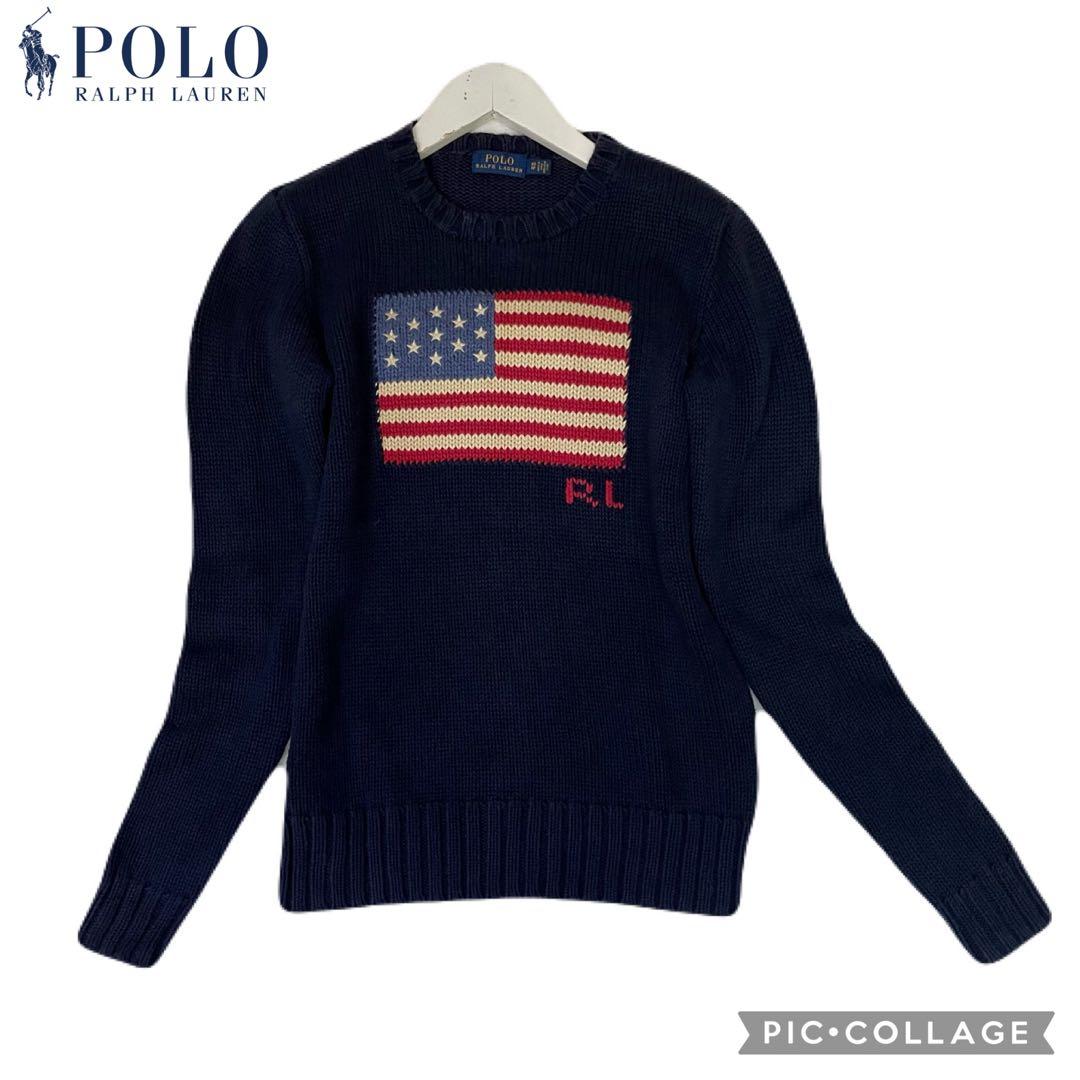 美品　Polo Ralph Lauren 星条旗　アメリカ国旗セーター　希少