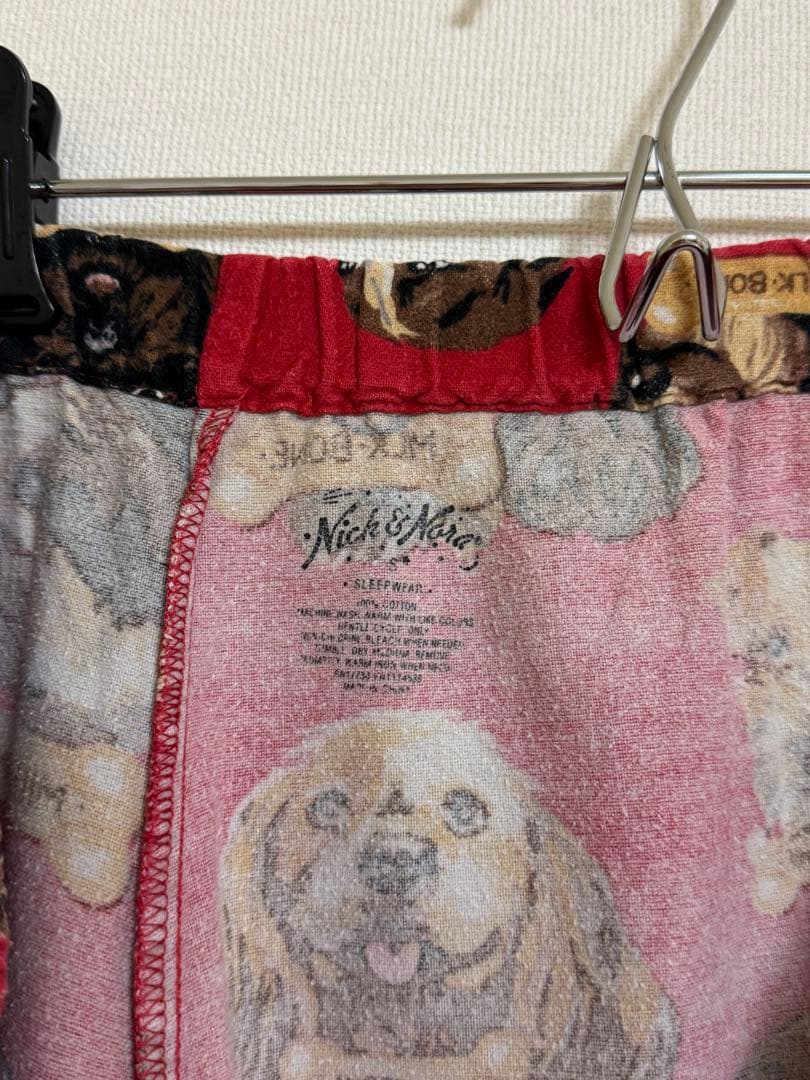古着 used Nick&Nora 犬柄 00s パジャマセットアップ