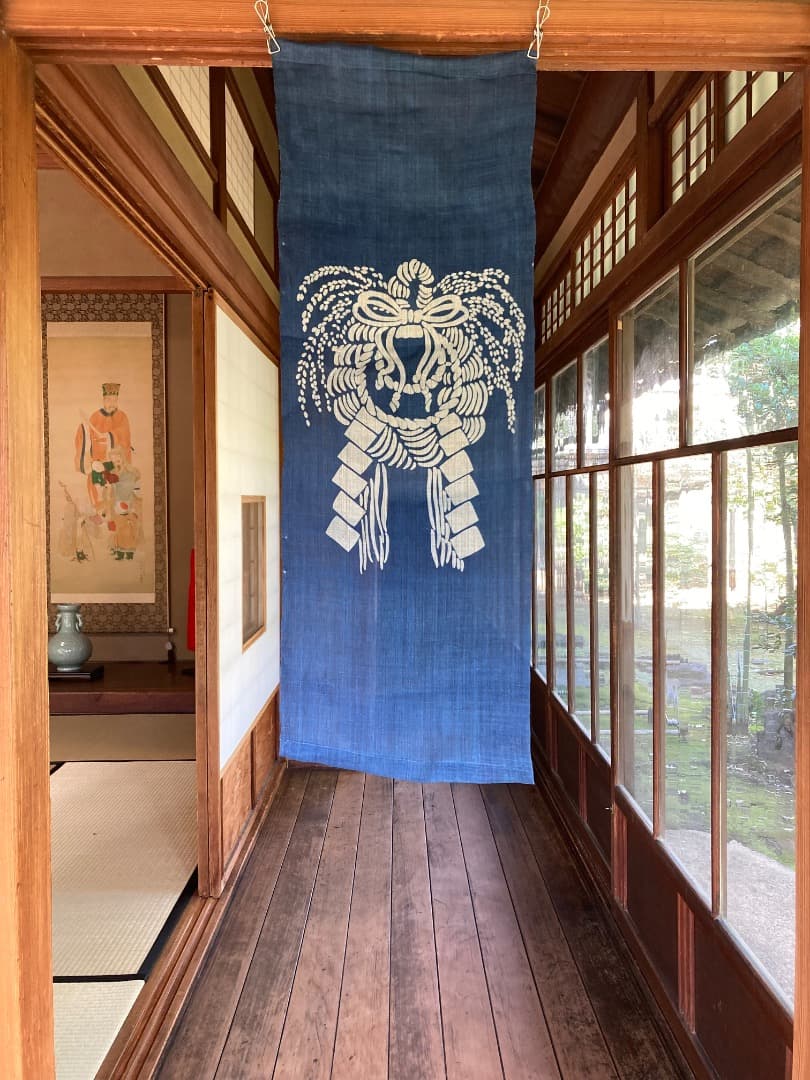 藍染　正月飾り　しめ縄　大単体　手染め