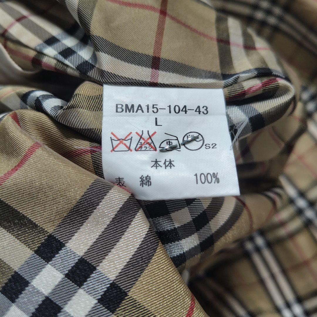 極美品　バーバリーブラックレーベル　ステンカラーコート　ノバチェック　ロング　L