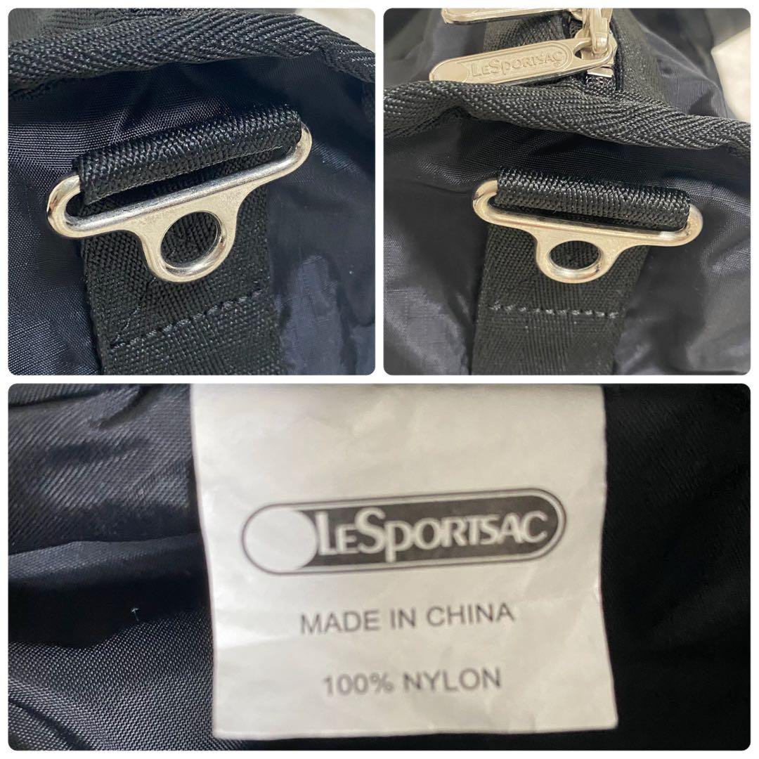 レスポートサック ミディアム ウィークエンダー ボストンバッグ 黒 ロゴテープ