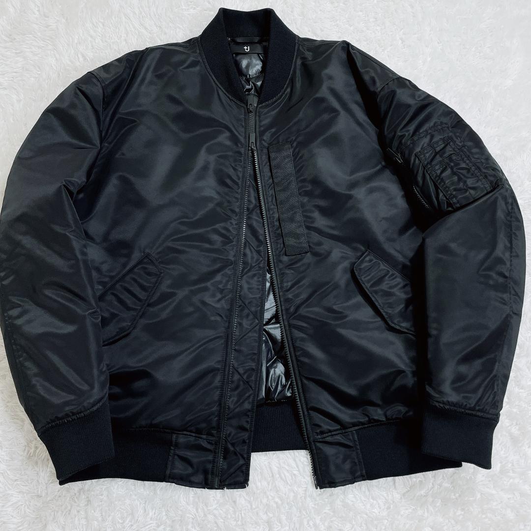 【美品】ユニクロ +J ハイブリッドダウンオーバーサイズMA-1ブルゾン XL