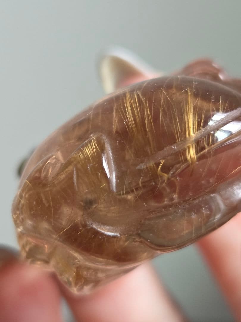 スモーキールチルクォーツ龍亀