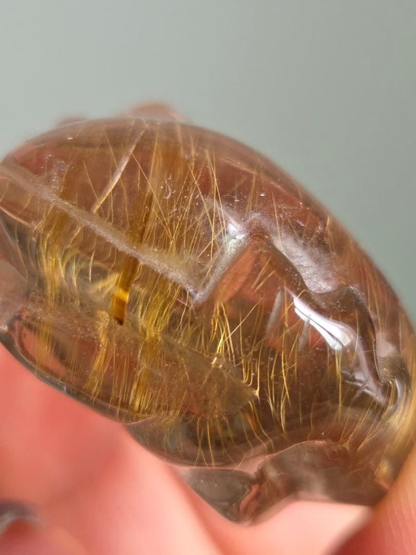 スモーキールチルクォーツ龍亀