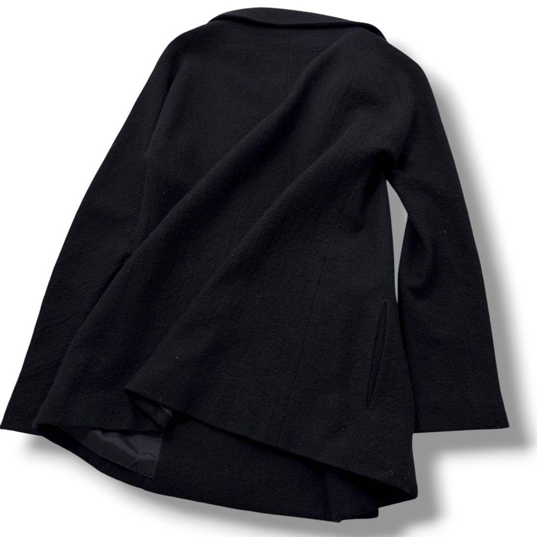 【極美品】Y's　ワイズ ウールコート 変形ジャケット　チェスターコート　黒