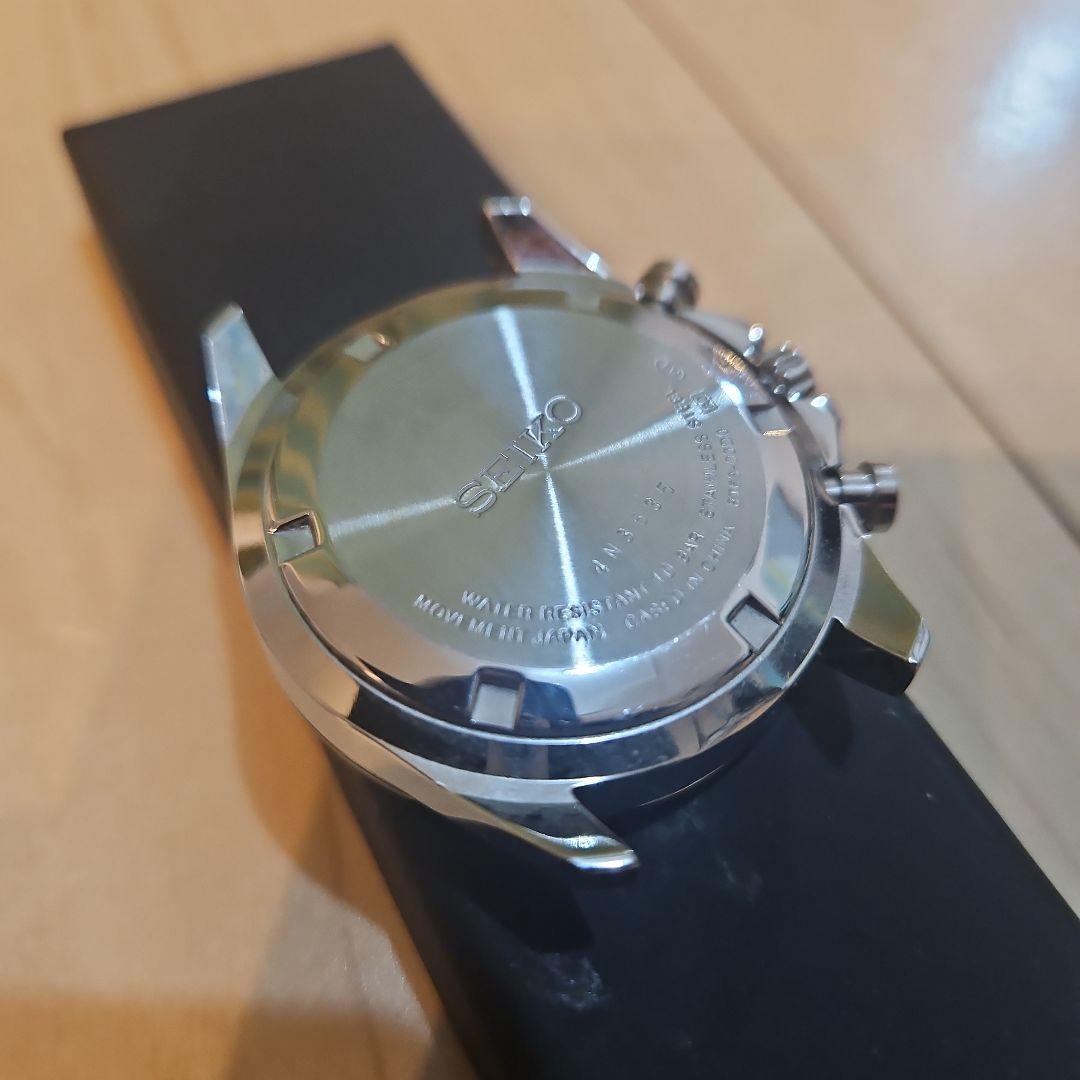 SEIKO クロノグラフブルーグレー SBTR027 メンズ シルバー