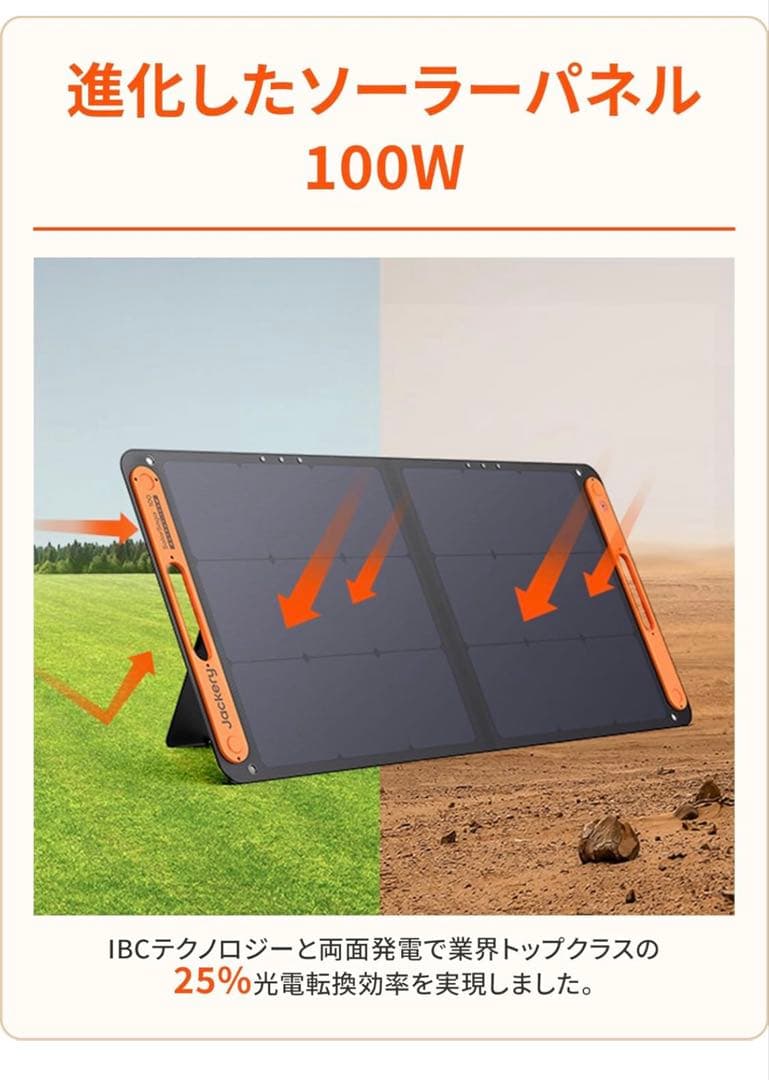 【新品未使用】100W ソーラーパネル Jackery SolarSaga