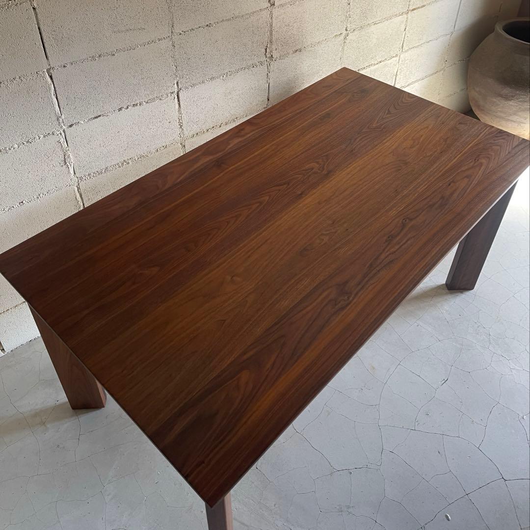 ウォールナット 無垢材　150 ダイニングテーブル　木脚　国産メーカー