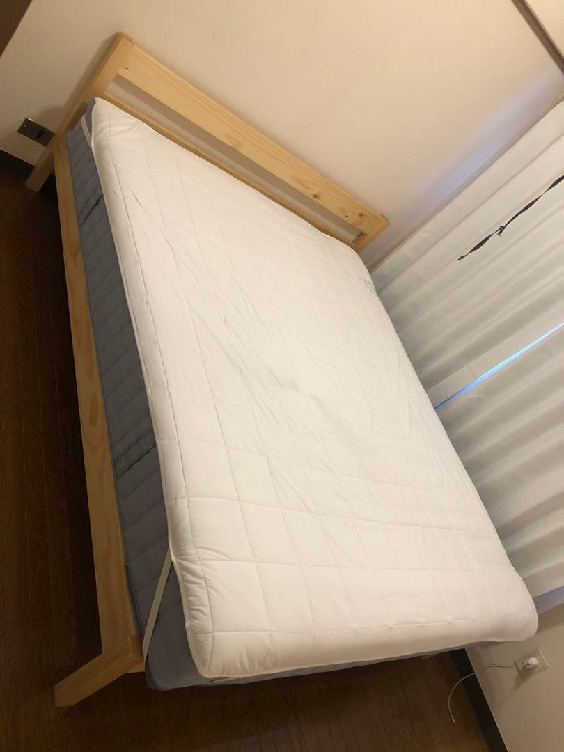 無印良品ベッドクイーン& IKEAマットレス 【ほぼ未使用】美品【直接受取希望】