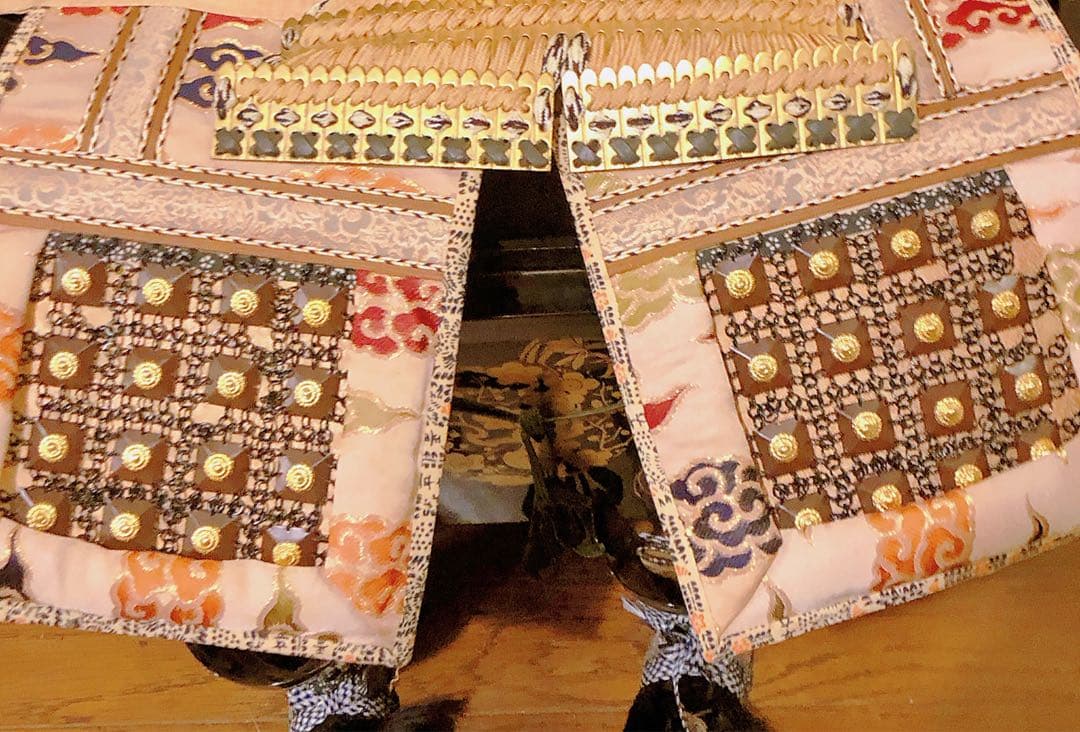 アンティーク 上原 玉鳳 作 大鎧 正絹 1970年代 龍 甲冑 武具 鎧飾り