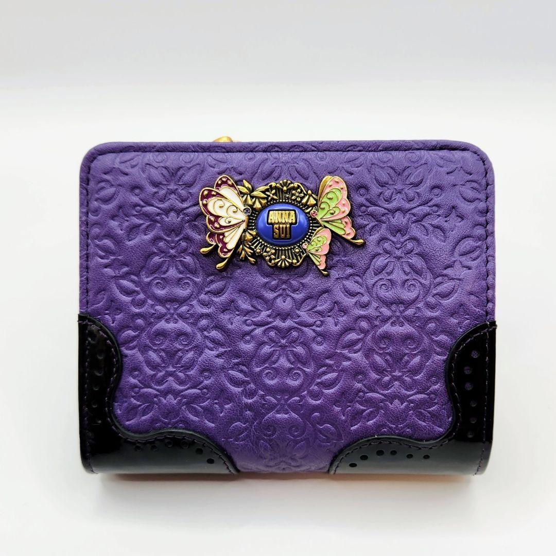 《未使用》ANNA SUI アナスイ 鬼滅の刃コラボ 胡蝶しのぶ 二つ折り財布