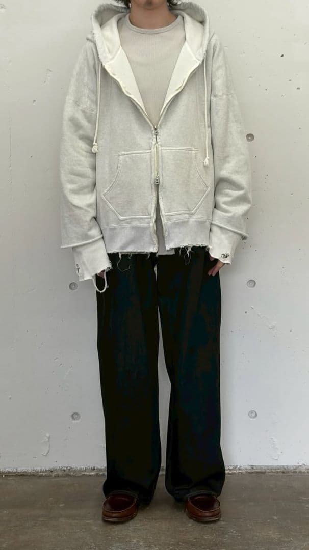 トップス ANC-STORE-EX04 DAMAGE ZIP-UP HOODIE