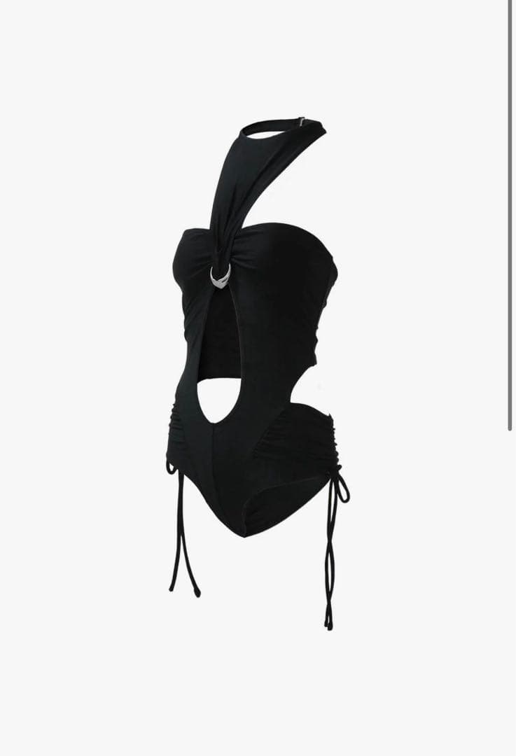 専用　ブラック ワンショルダー ワンピース水着