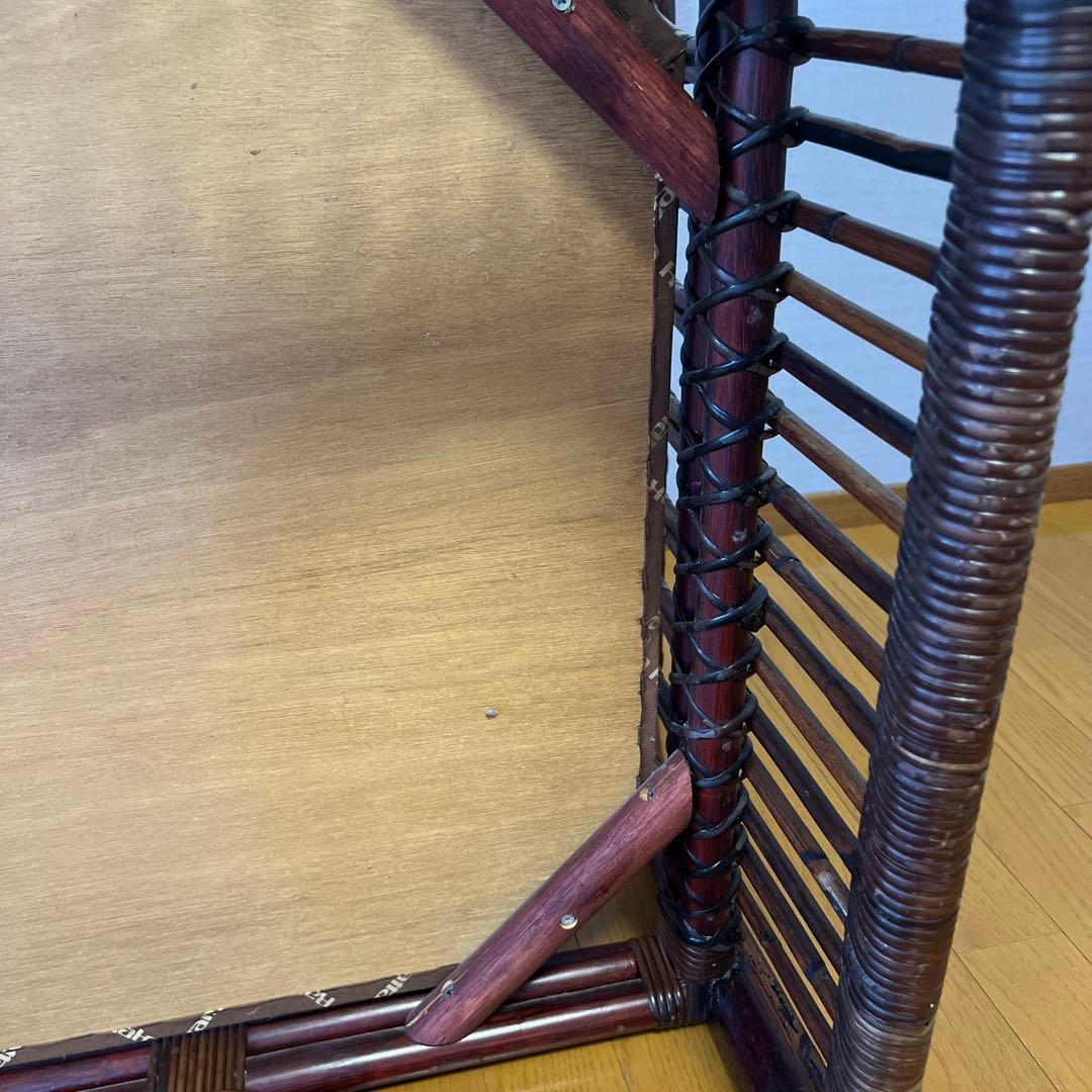 YAMAKAWA ラタン 籐 ヴィンテージ アンティーク 椅子 コーナー ④