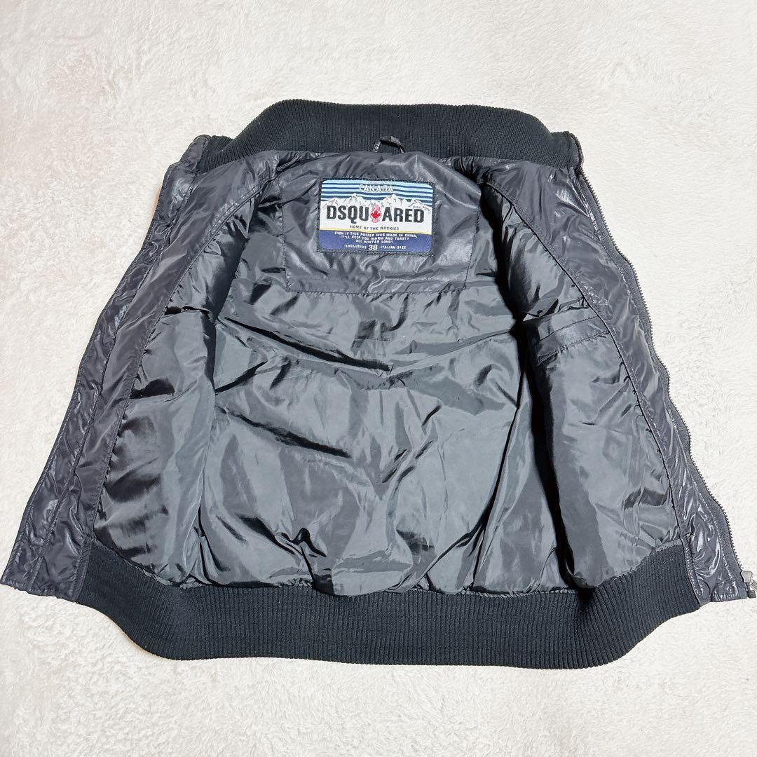 DSQUARED ディースクエアード ダウンベスト ワッペン 38 黒