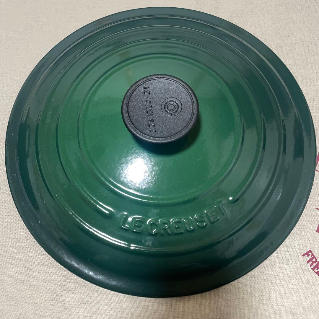 《希少》ルクルーゼ 24cm 希少 カクタスグリーン ココットロンド