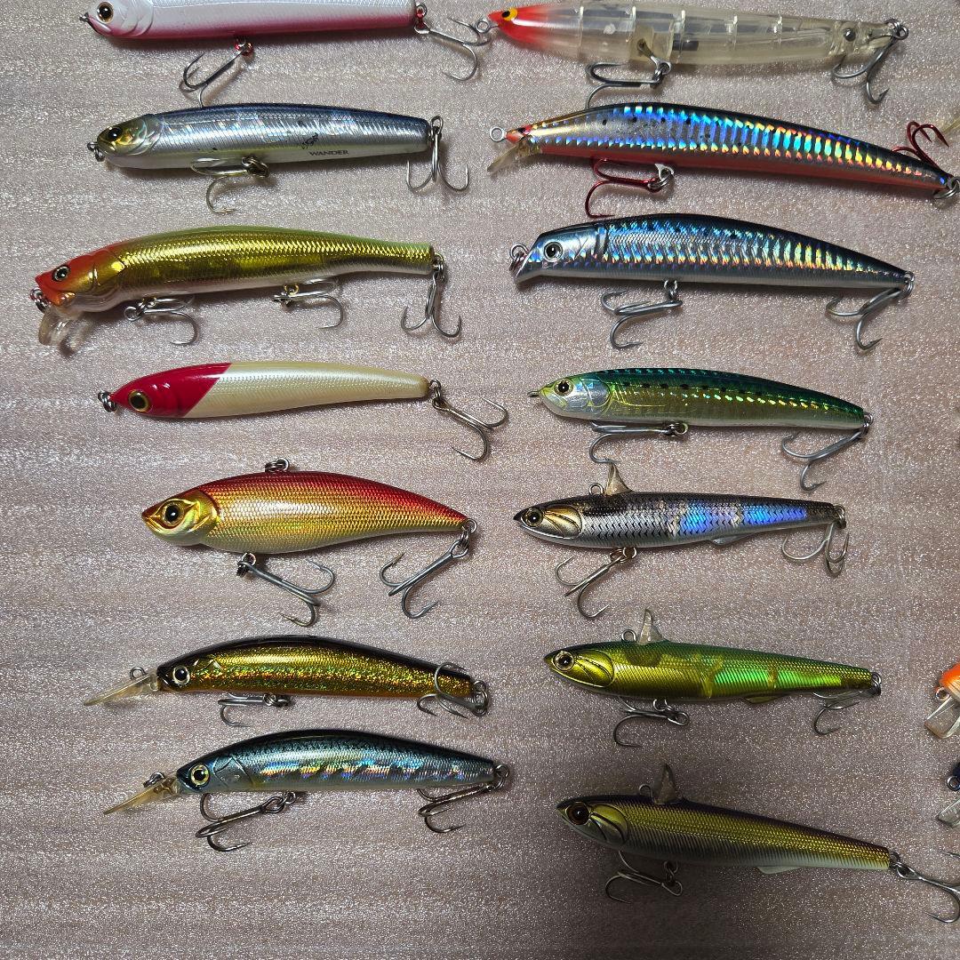 シーバスルアーセット　38個　VS3040ケース付き　ローリングベイト悟空