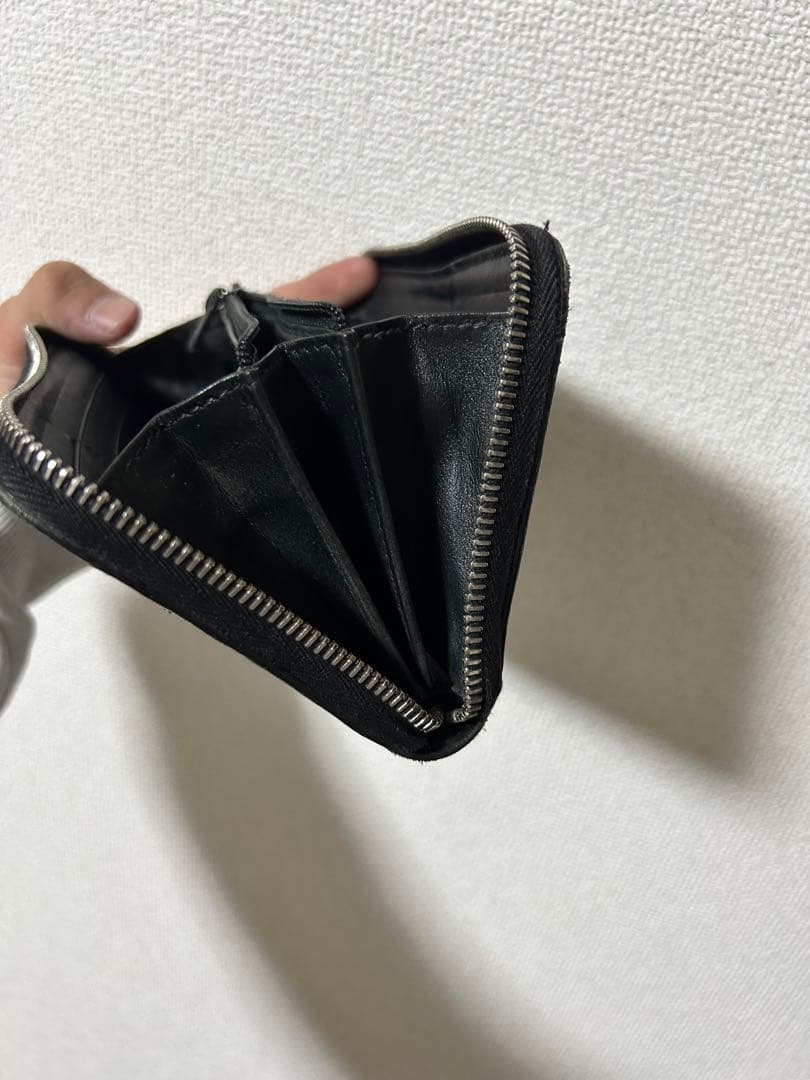 GUCCI グッチ 長財布 黒 マイクロシマ シマGG柄 ラウンドファスナー