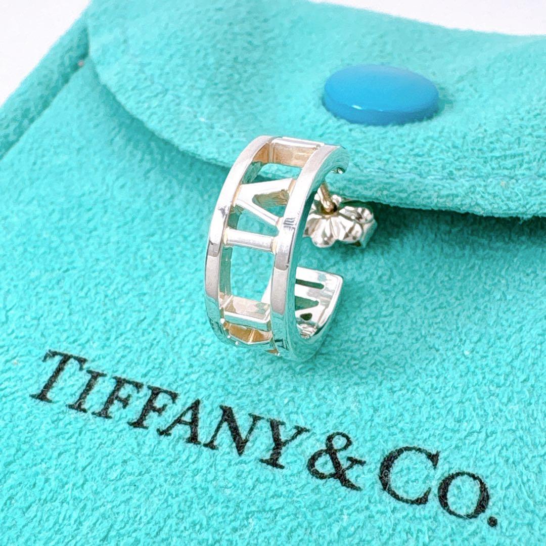 極美品 ティファニー オープン アトラス フープ ピアス シルバー925