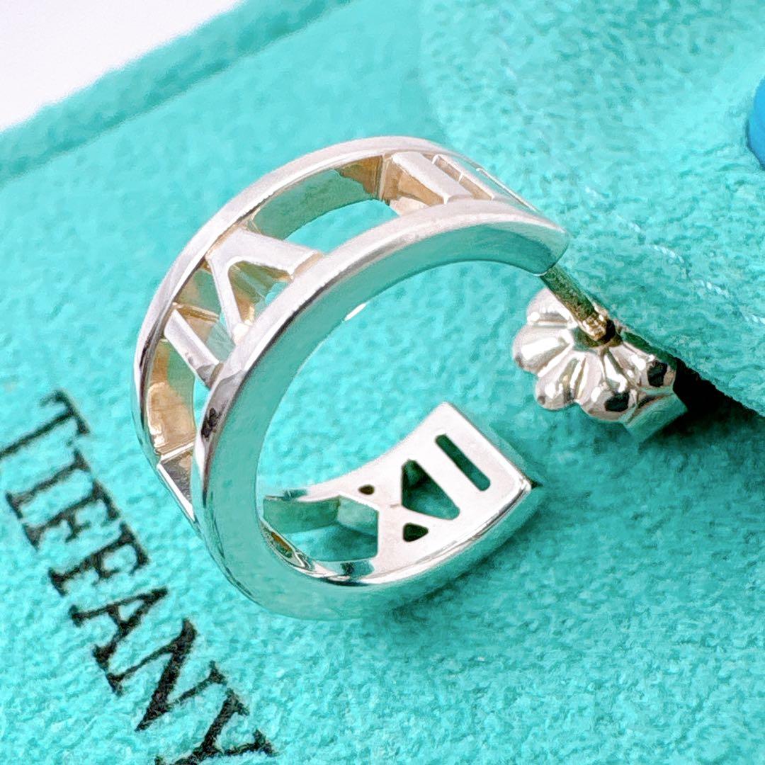 極美品 ティファニー オープン アトラス フープ ピアス シルバー925