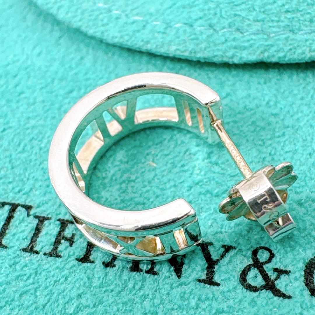 極美品 ティファニー オープン アトラス フープ ピアス シルバー925