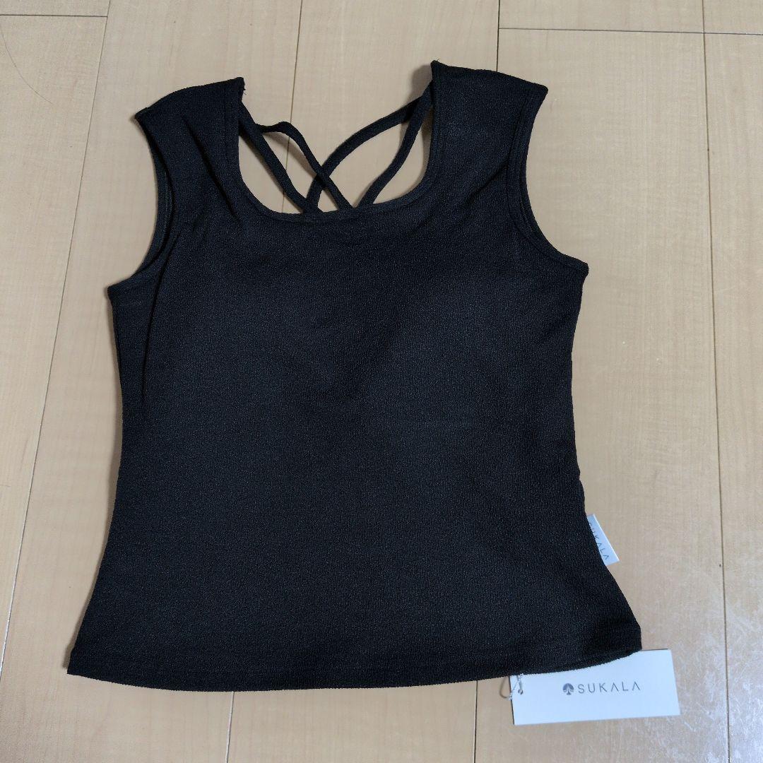 SUKALA クロスデザインショートタンクトップ　S
