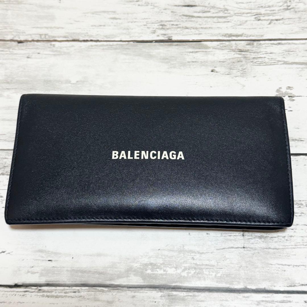 【美品】BALENCIAGA バレンシアガ 長財布 エブリデイ レザー