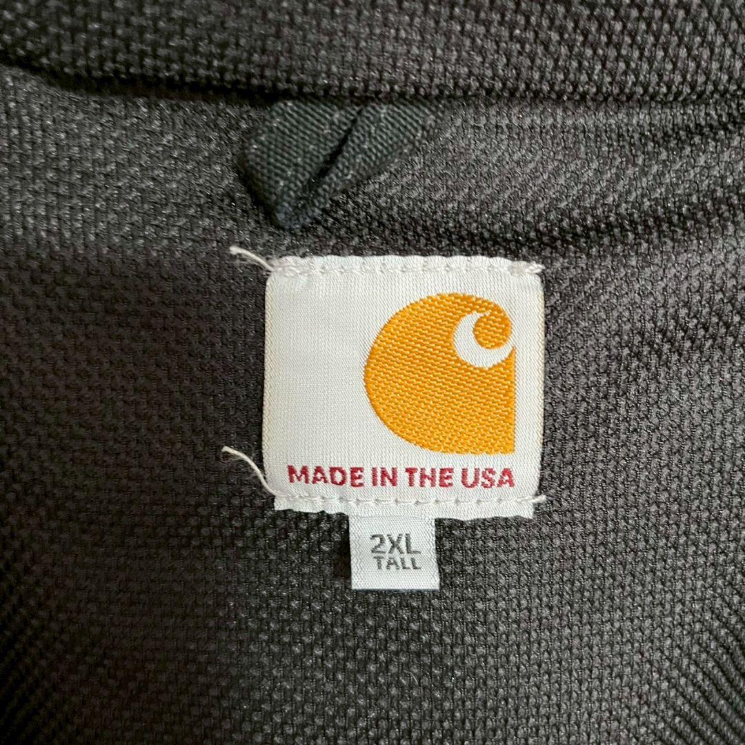 YBF25【USA製】Carhartt　アクティブジャケット【メンズ2XLT】黒