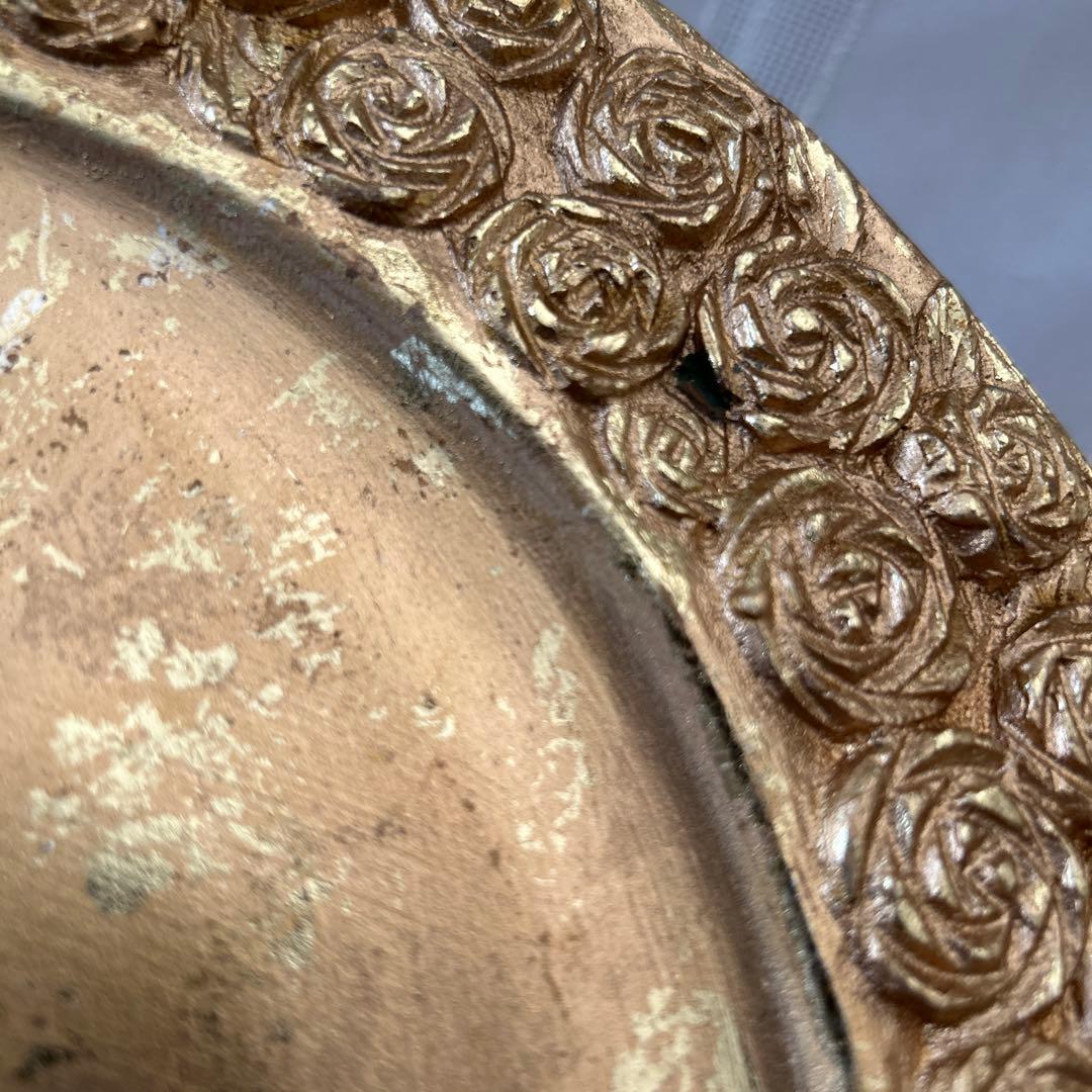 クリスマスプレートセット　 ６枚組　　ゴールド 薔薇模様 アンダープレート