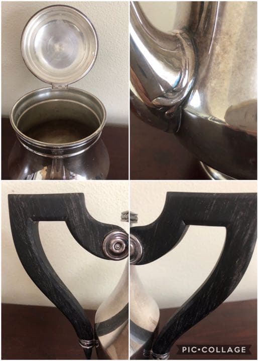 フランス アンティーク シルバー 大 ティーポット 海軍 Boulenger