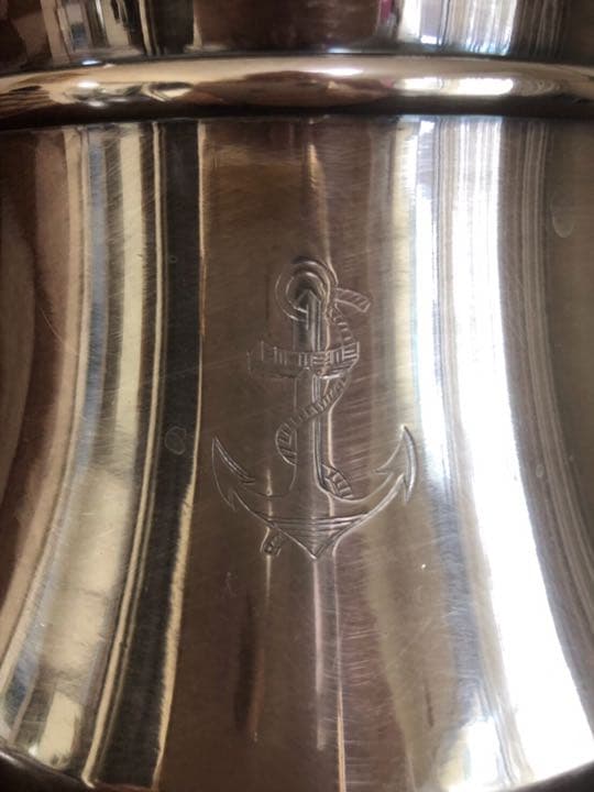 フランス アンティーク シルバー 大 ティーポット 海軍 Boulenger