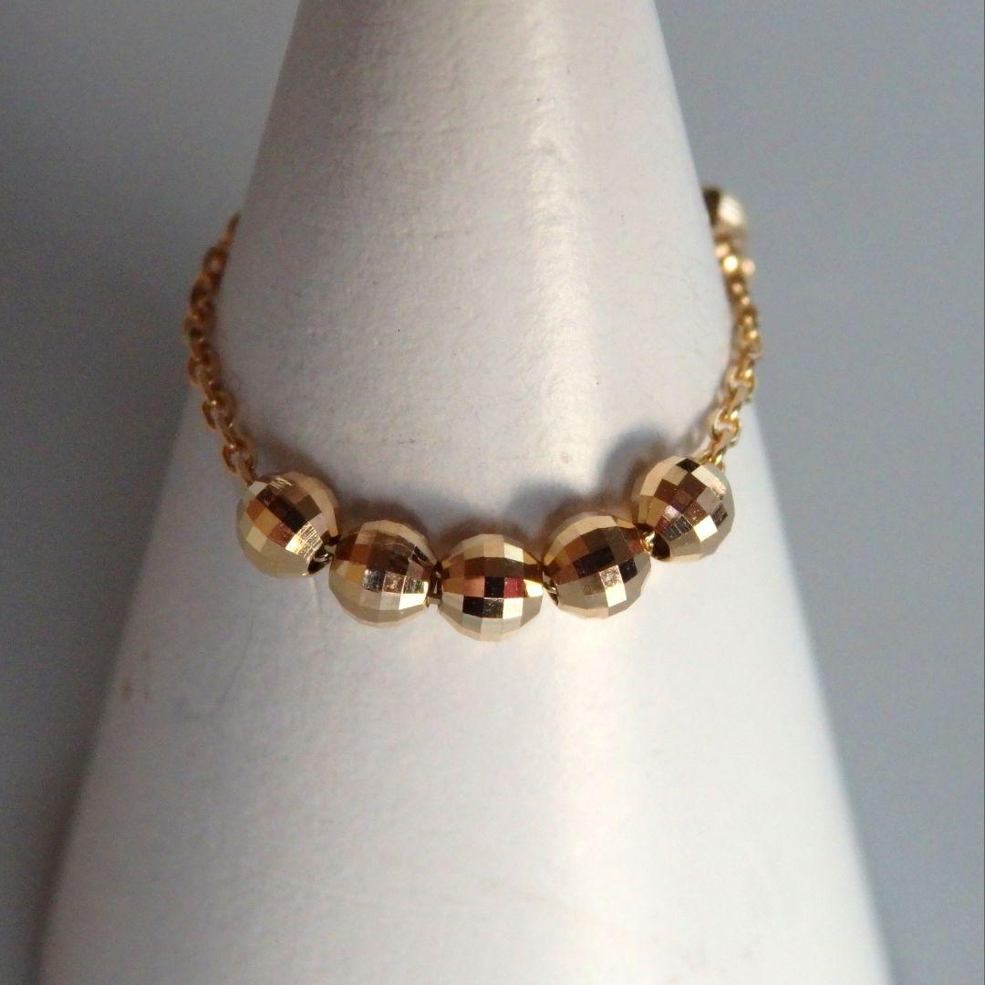 きんぐす　k18ピアス　キラキラペタルチェーン　チェーンピアス