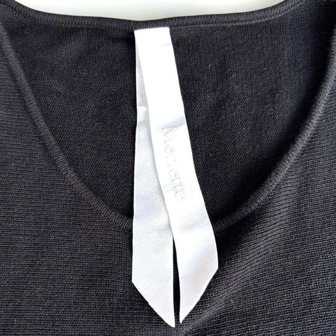 極美品/L相当】マーレット　アディソン　ニットワンピース 　ティアード　ブラック