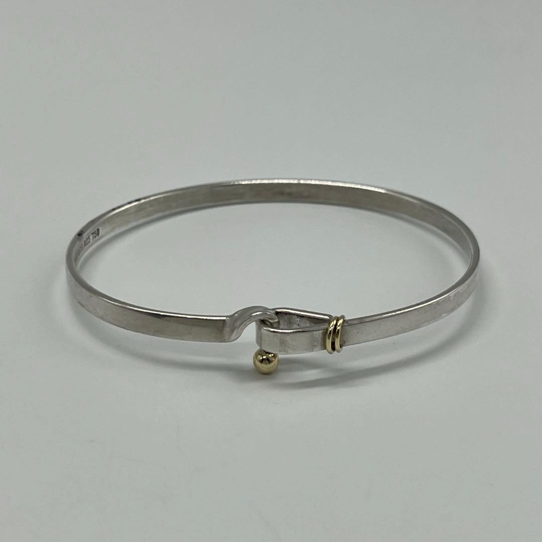 ティファニー TIFFANY フックアンドアイ バングル SV YG コンビ