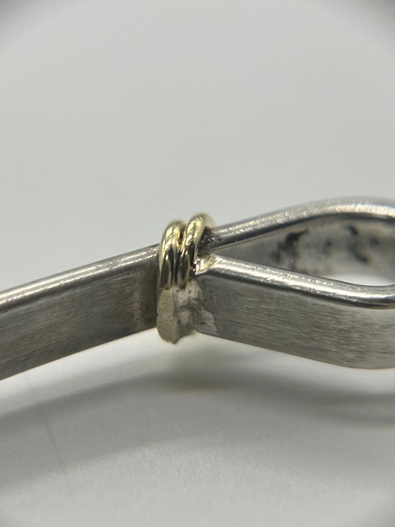 ティファニー TIFFANY フックアンドアイ バングル SV YG コンビ