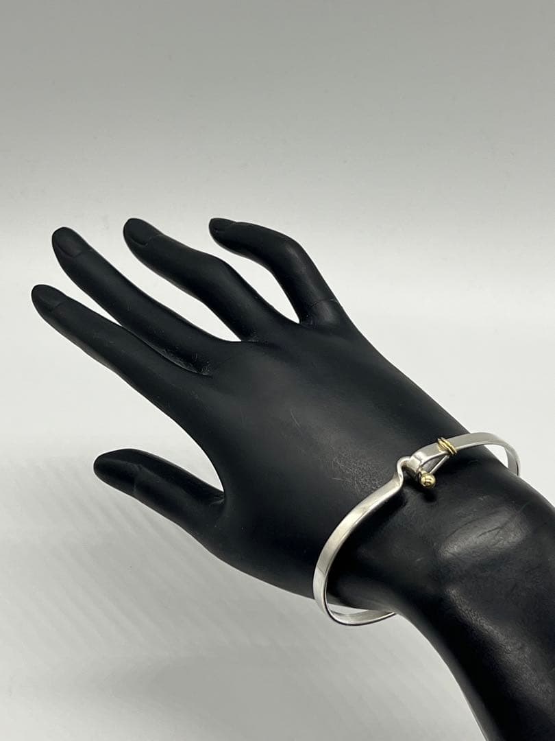 ティファニー TIFFANY フックアンドアイ バングル SV YG コンビ