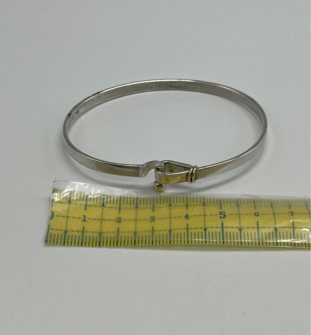 ティファニー TIFFANY フックアンドアイ バングル SV YG コンビ