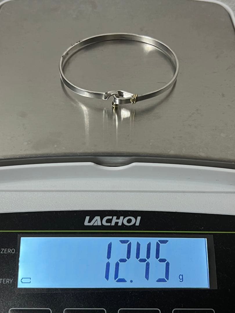 ティファニー TIFFANY フックアンドアイ バングル SV YG コンビ