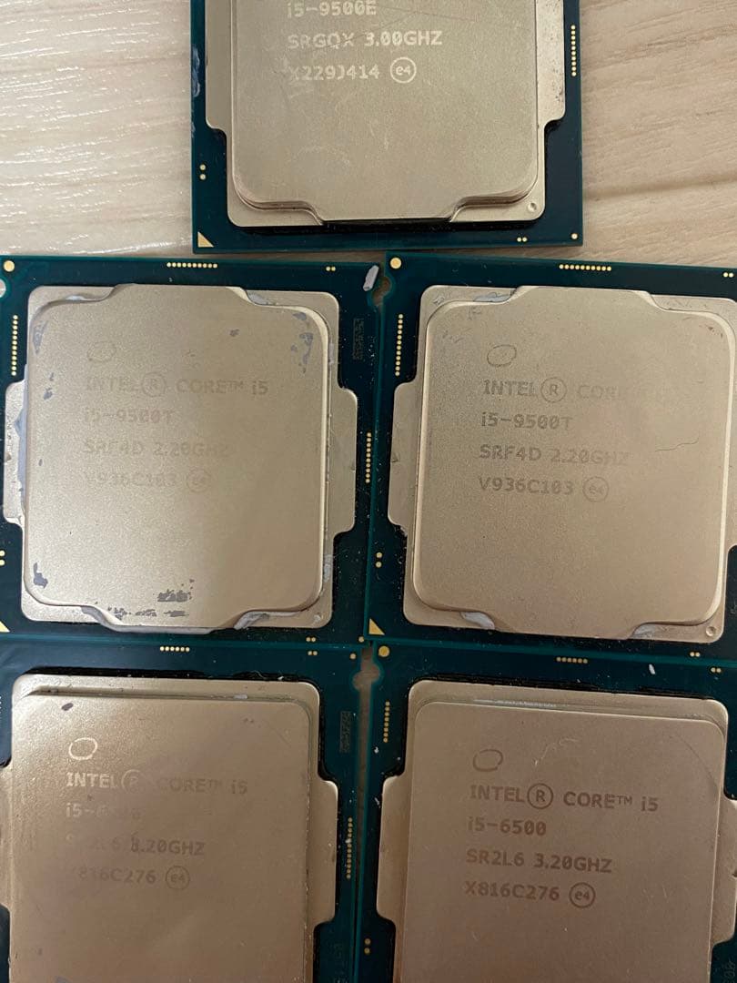CPU-i5/9500E/1枚-i 5/9500T/2枚-i5-6500/2枚