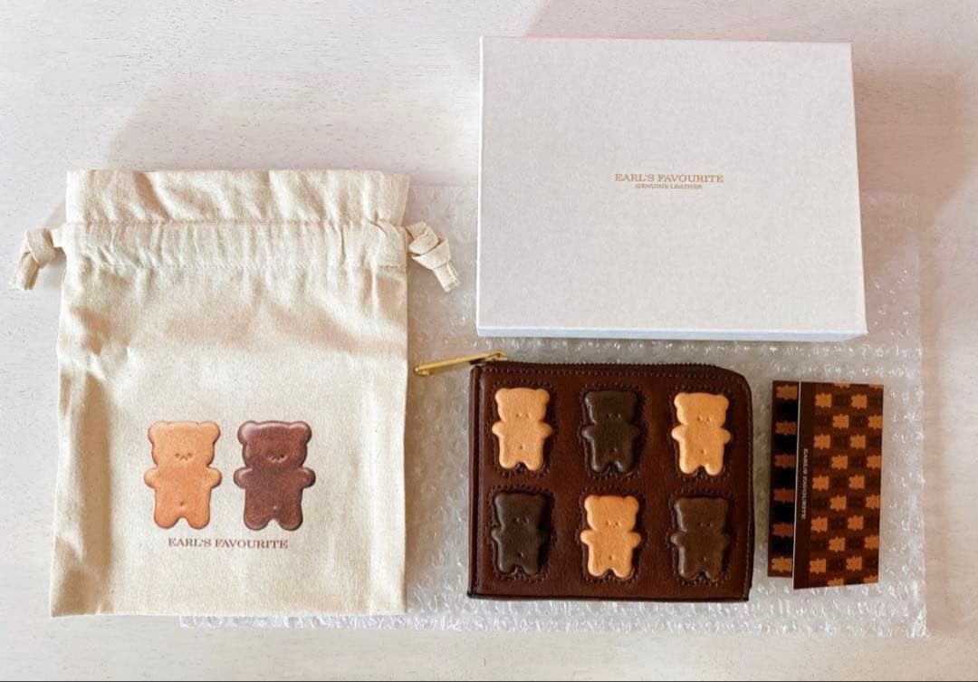 r*.様 くまちゃんブラウニー財布 牛革製 アールスフェボリット