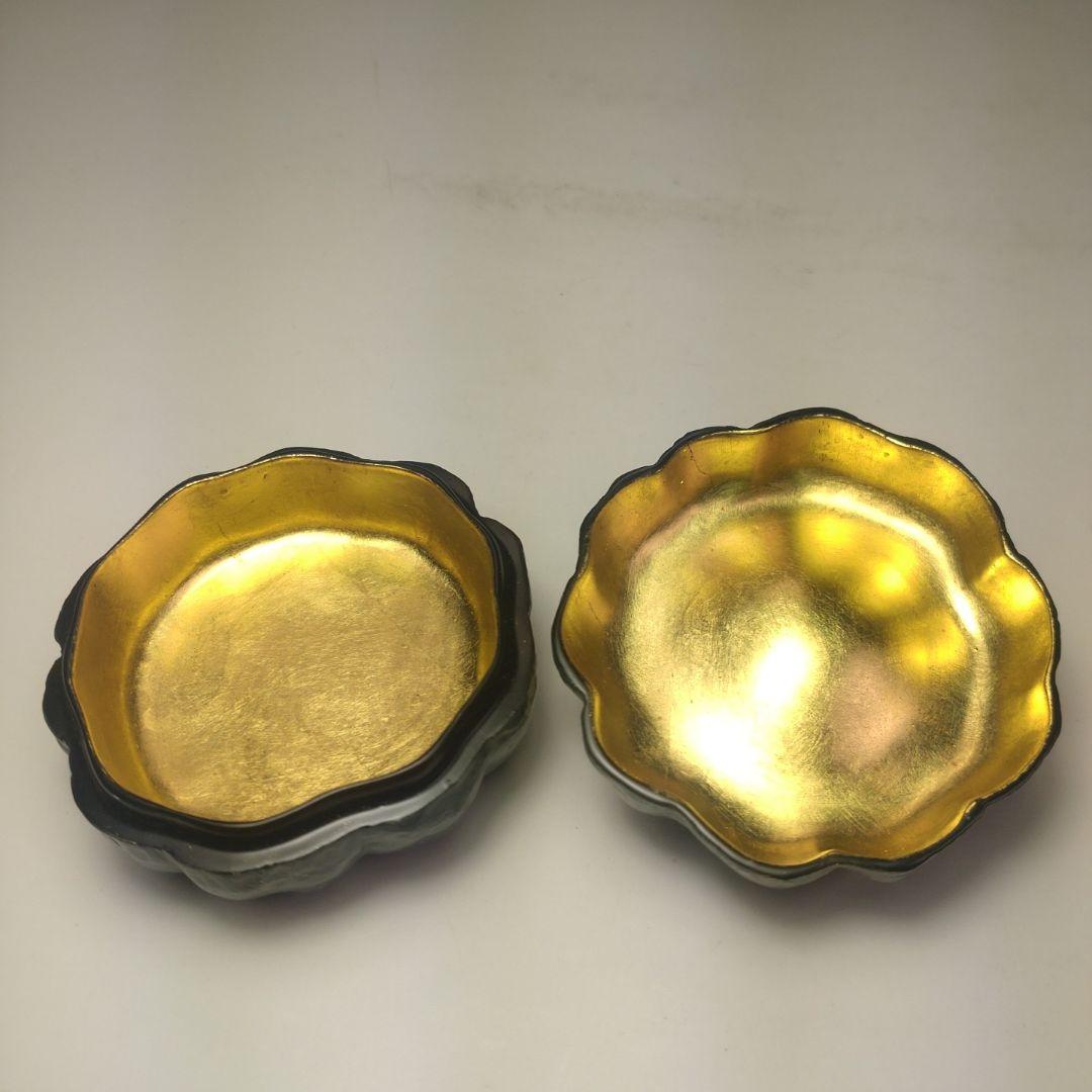 イ94 香合『南瓜　かぼちゃ　香合』『作家物　共箱』漆塗　茶道具