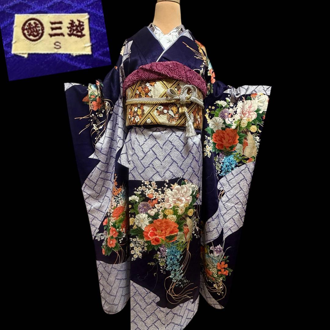 ★豪華絢爛手描き大振袖‼️三越扱い　袋帯他　6点セット