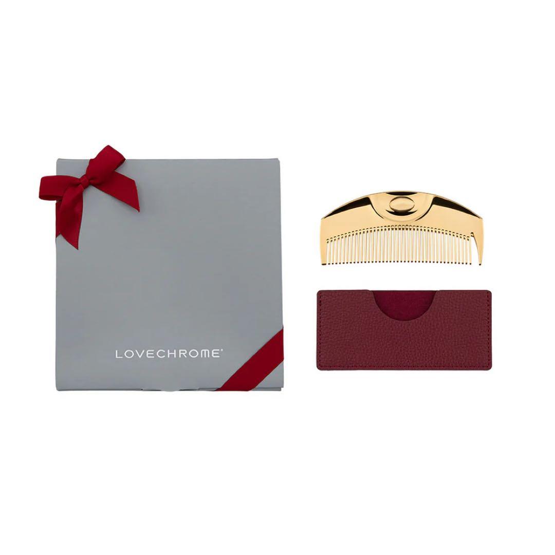 LOVECHROME ゴールド コーム レザーケース付き