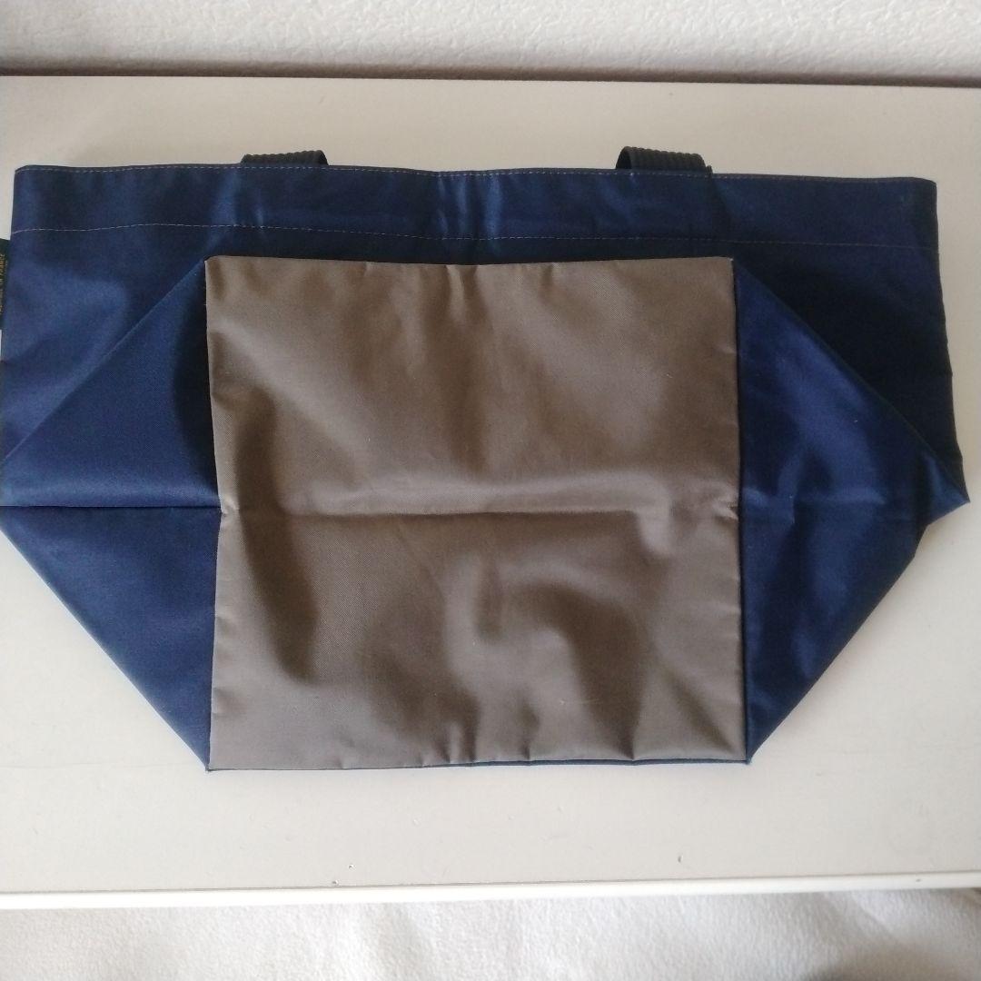 エルベシャプリエ 1028N 舟形トートバッグ　ネイビー×カーキ