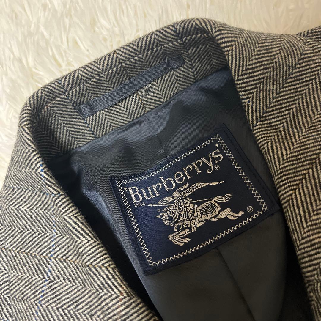 ✨BURBERRYカシミア ヘリンボーン ステンカラーコート ツイードウール✨
