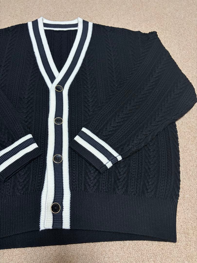 A abyts佐藤健着用 本人着用サイズ3 ABYTS カーディガン ブラック！