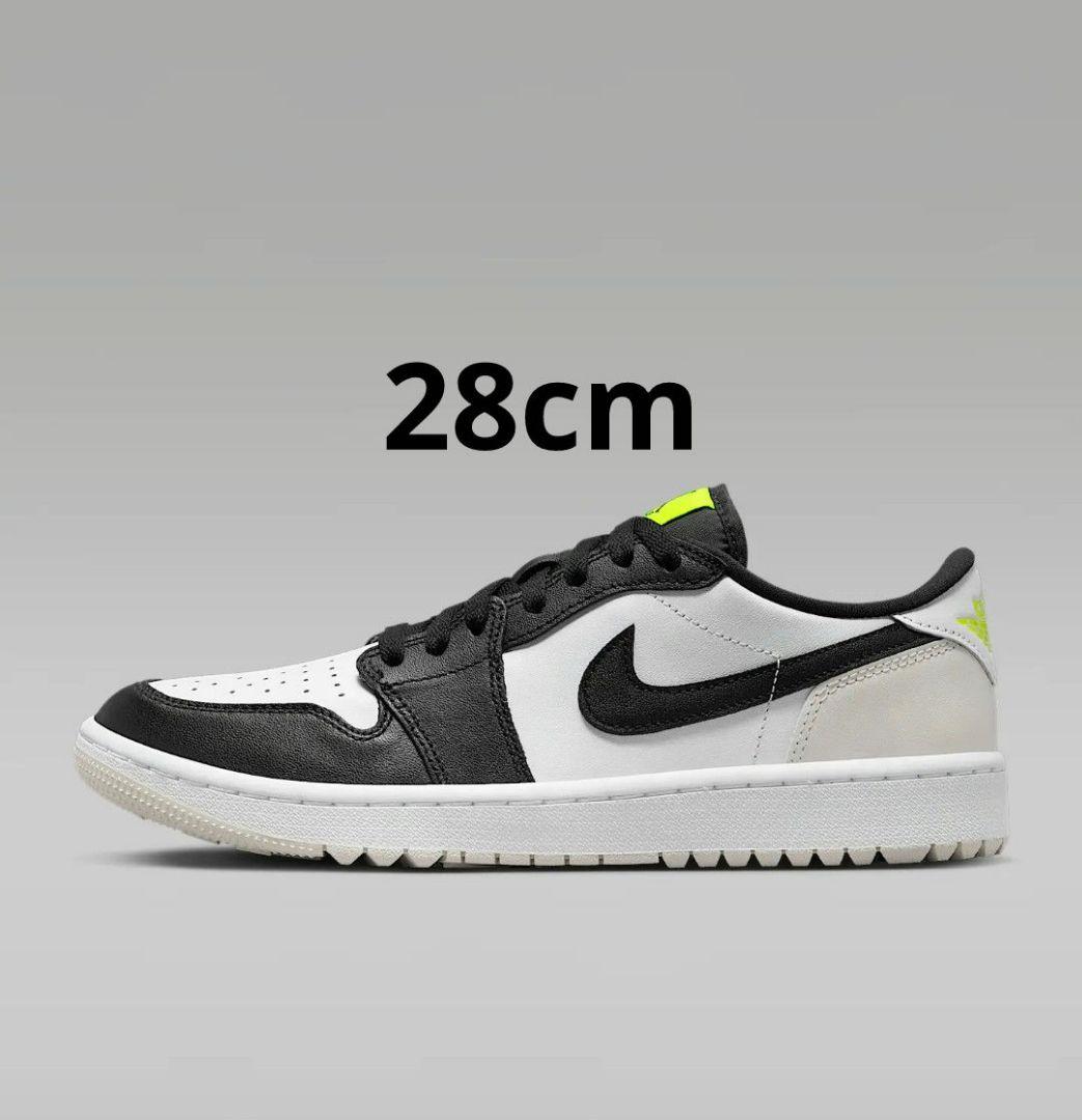 NIKE AIR JORDAN 1 LOW GOLF ブラック ボルト 28