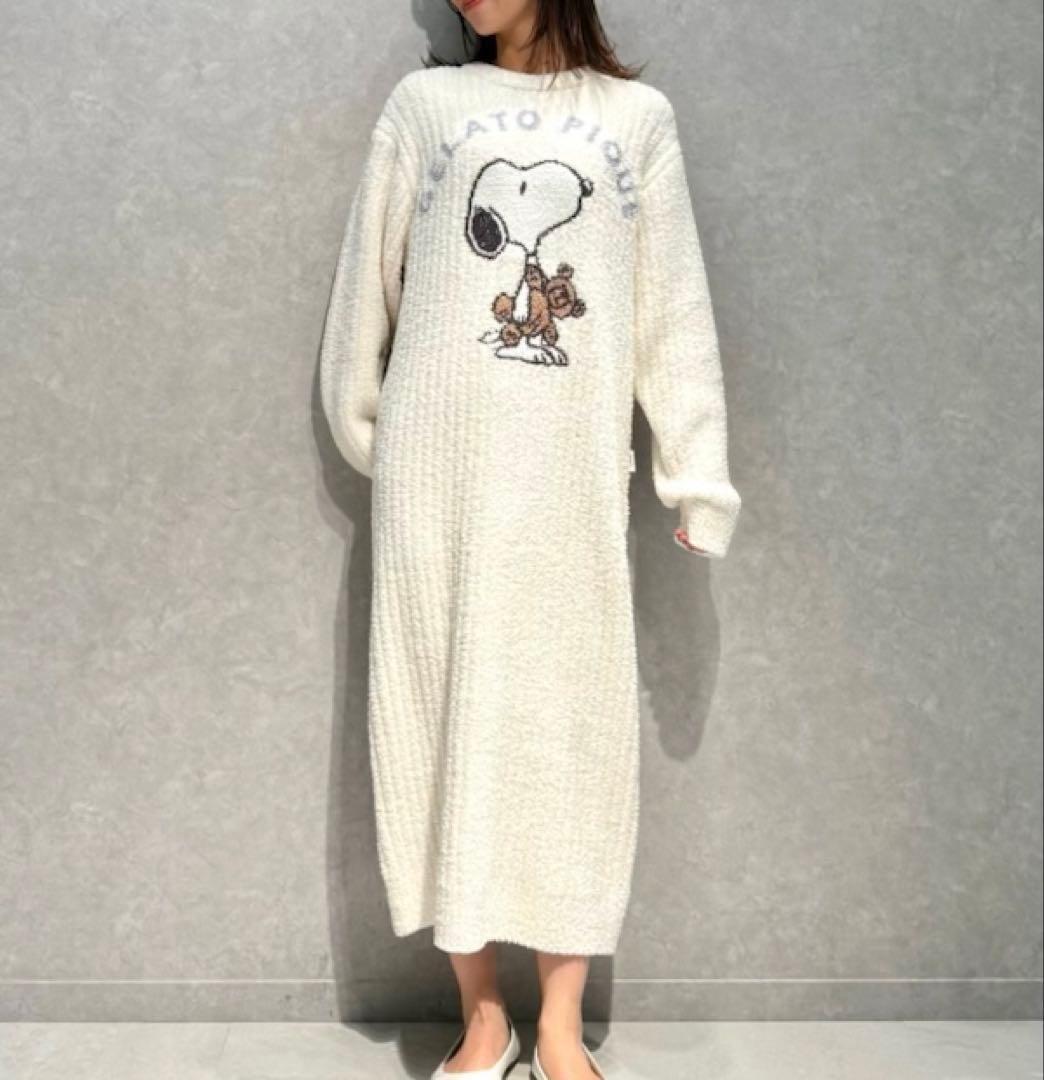 新品 ジェラートピケ SNOOPY×BEAR ジャガードワンピース スヌーピー