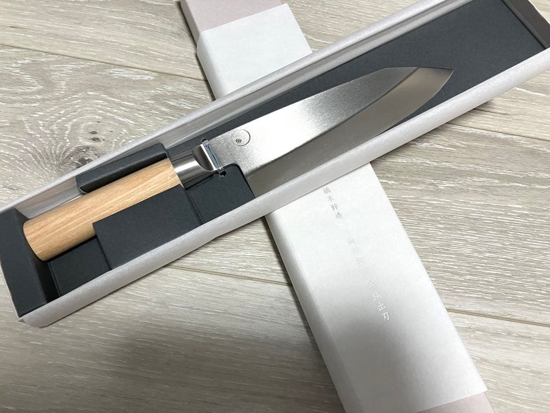 橋本幹造　両刀包丁　片鎬出刃　000AB5513 新品未使用　貝印　日本製