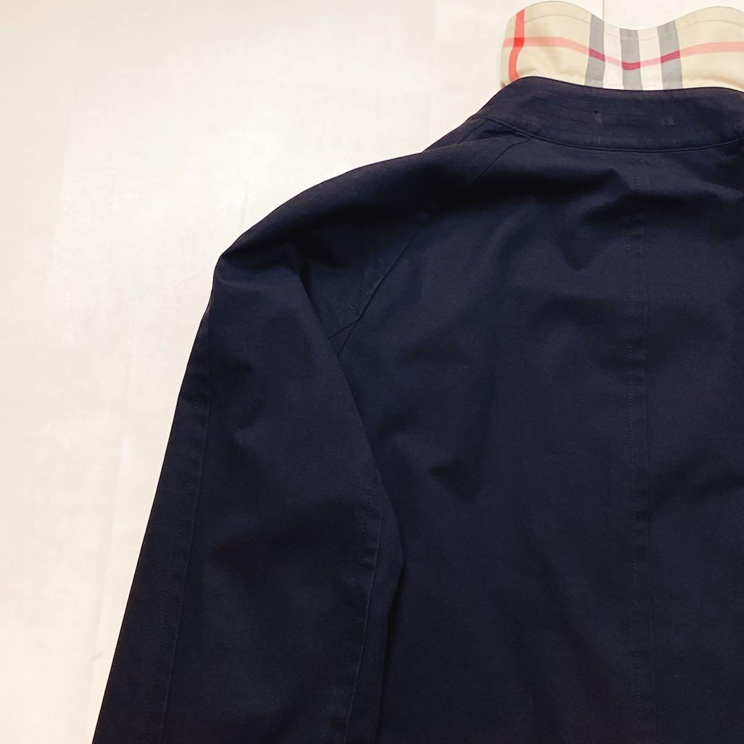 美品 襟裏チェック メガチェック 大きいサイズLL バーバリーロンドン ライナー